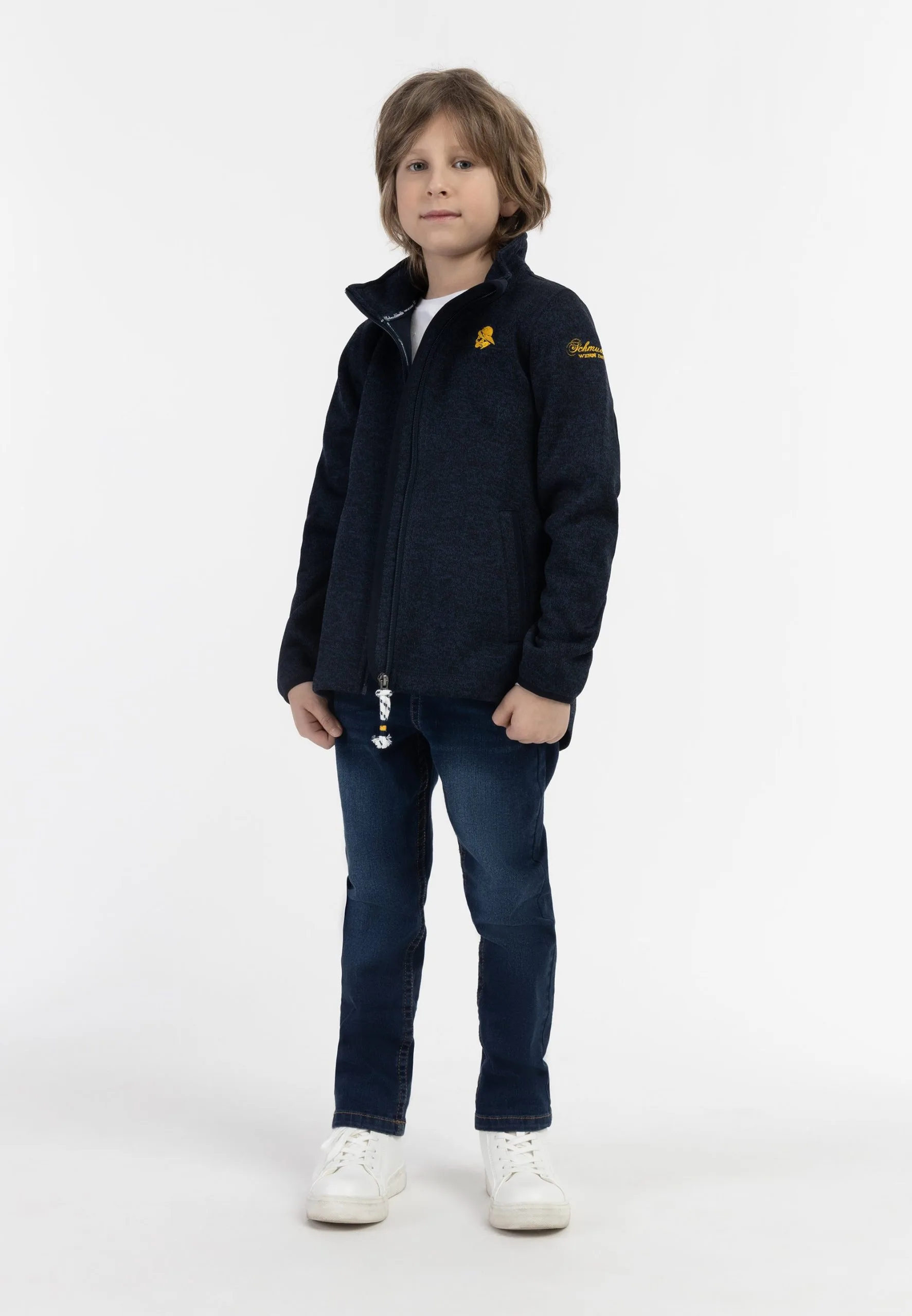 Schmuddelwedda Für FraullyCardiganMarine Melange Bambini Pullover & Cardigan WD224J002-K11 4 Schmuddelwedda Für FraullyCardiganMarine Melange Bambini Pullover & Cardigan WD224J002-K11 - immagine 2