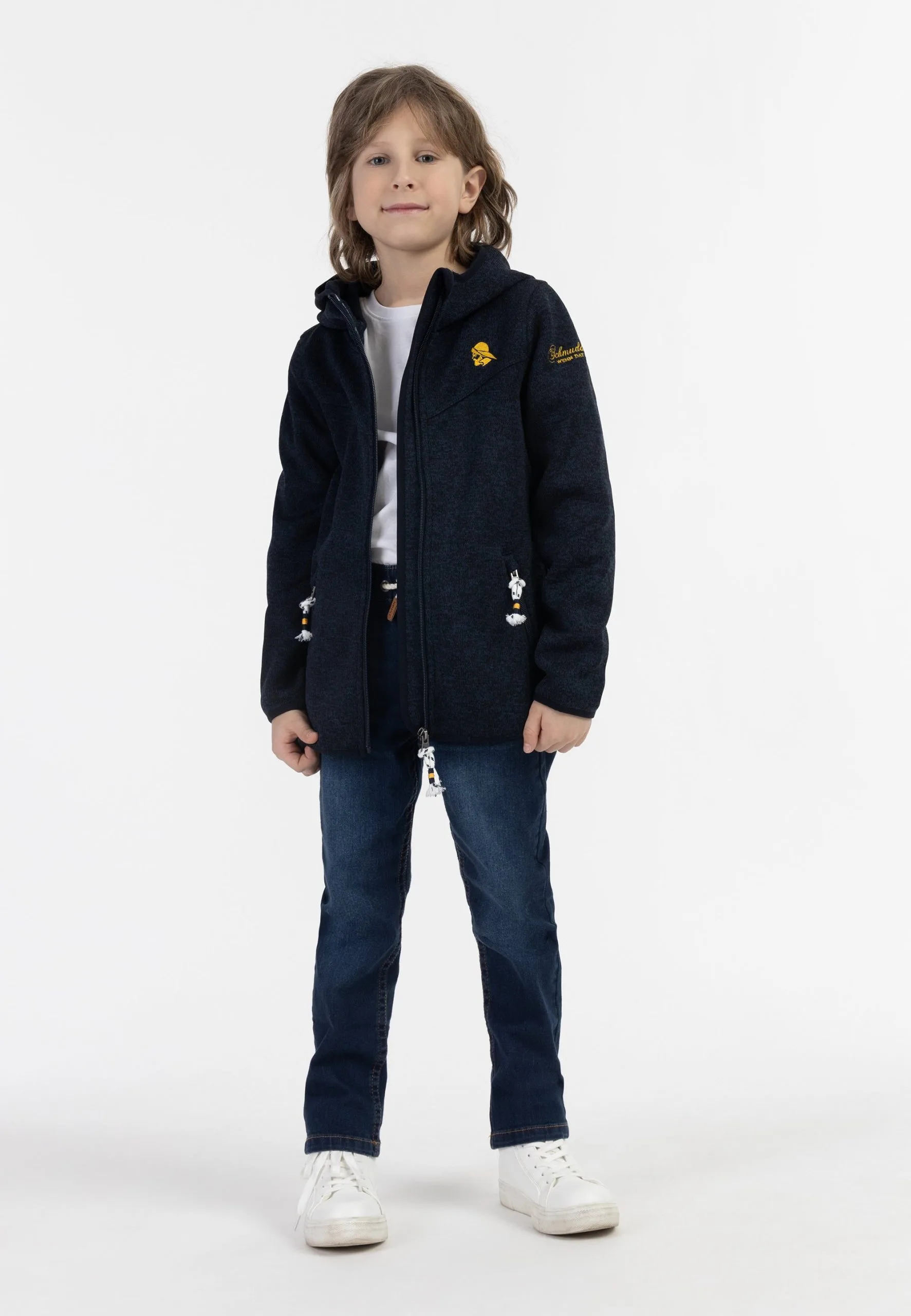 Schmuddelwedda Giacca In PileMarine Melange Bambini Abbigliamento Outwear WD224K000-K11 3 Schmuddelwedda Giacca In PileMarine Melange Bambini Abbigliamento Outwear WD224K000-K11