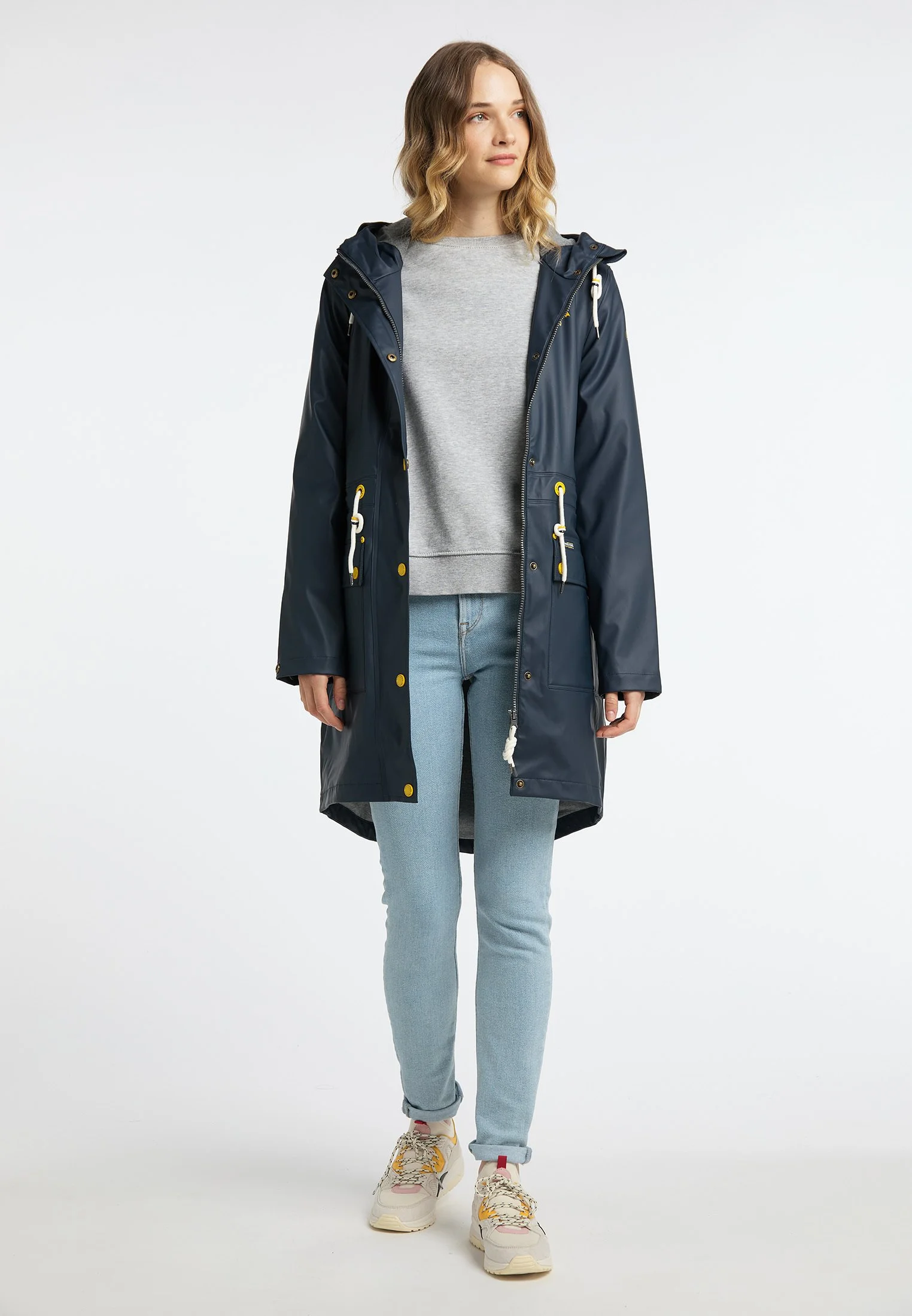 Schmuddelwedda Regen IncusParkaMarine Grau Melange Donna Cappotti WD221U0RI-K13 4 Schmuddelwedda Regen IncusParkaMarine Grau Melange Donna Cappotti WD221U0RI-K13 - immagine 2