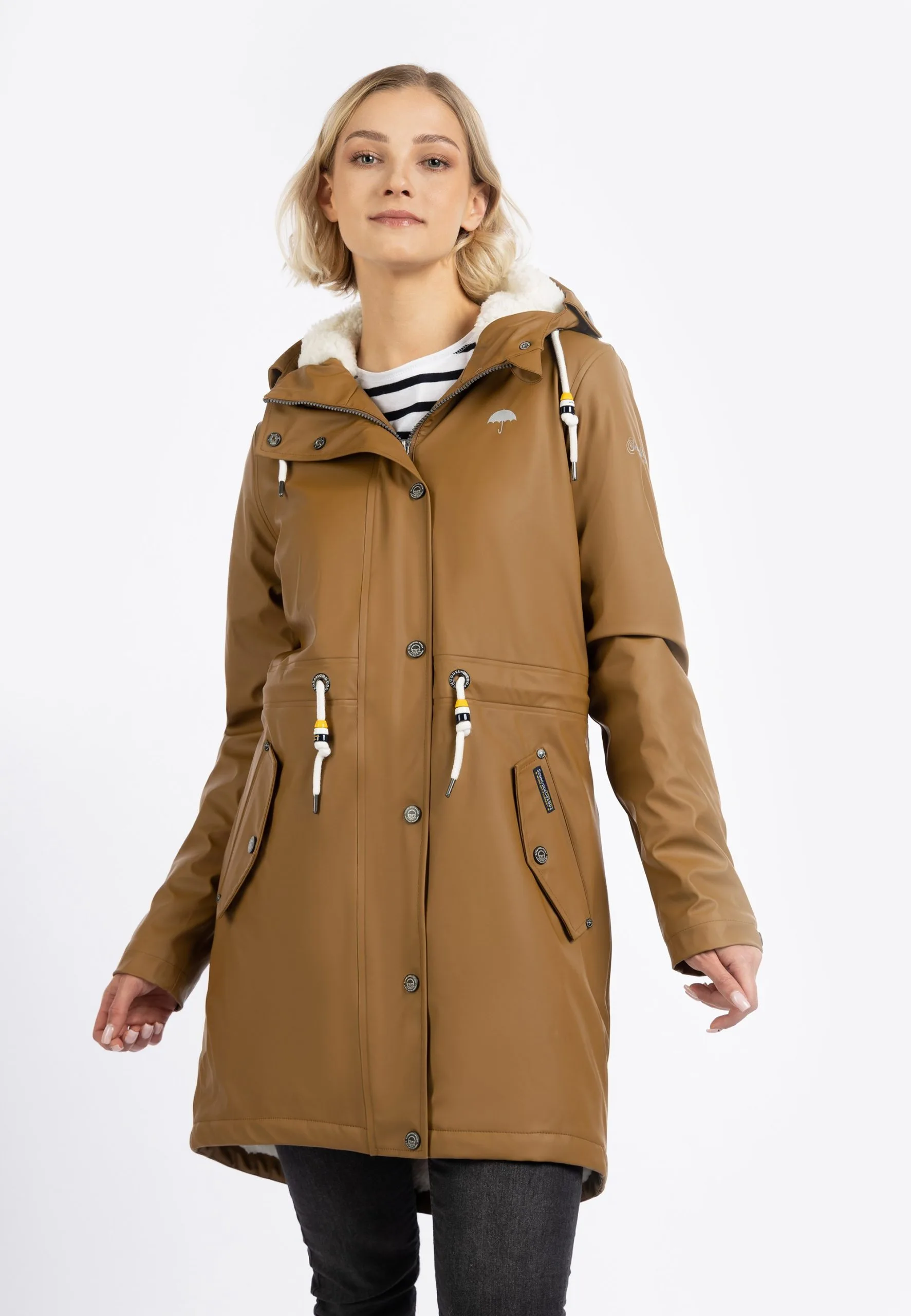 Schmuddelwedda Regenmantel Mit Webpelzfutter In Teddyoptik KilataParkaDunkelsand Donna Cappotti WD221U0PI-B11 3 Schmuddelwedda Regenmantel Mit Webpelzfutter In Teddyoptik KilataParkaDunkelsand Donna Cappotti WD221U0PI-B11