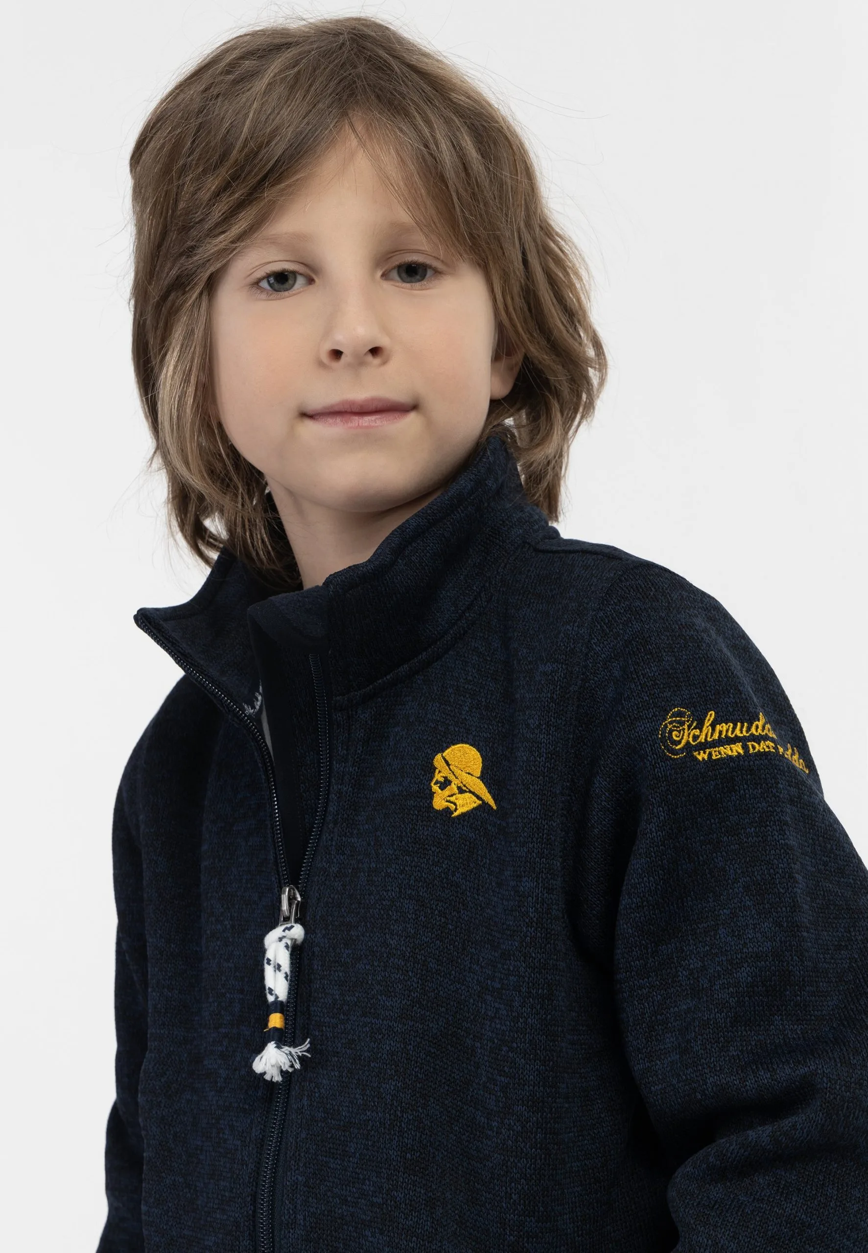 Schmuddelwedda Für FraullyCardiganMarine Melange Bambini Pullover & Cardigan WD224J002-K11 6 Schmuddelwedda Für FraullyCardiganMarine Melange Bambini Pullover & Cardigan WD224J002-K11 - immagine 4