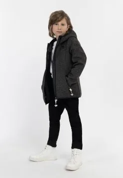 Schmuddelwedda Giacca In PileGrau Melange Bambini Abbigliamento Outwear WD224K000-C11