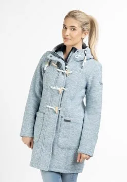 Schmuddelwedda StrickfleeceCappotto CortoHellblau Melange Donna Cappotti WD221U0OW-K11