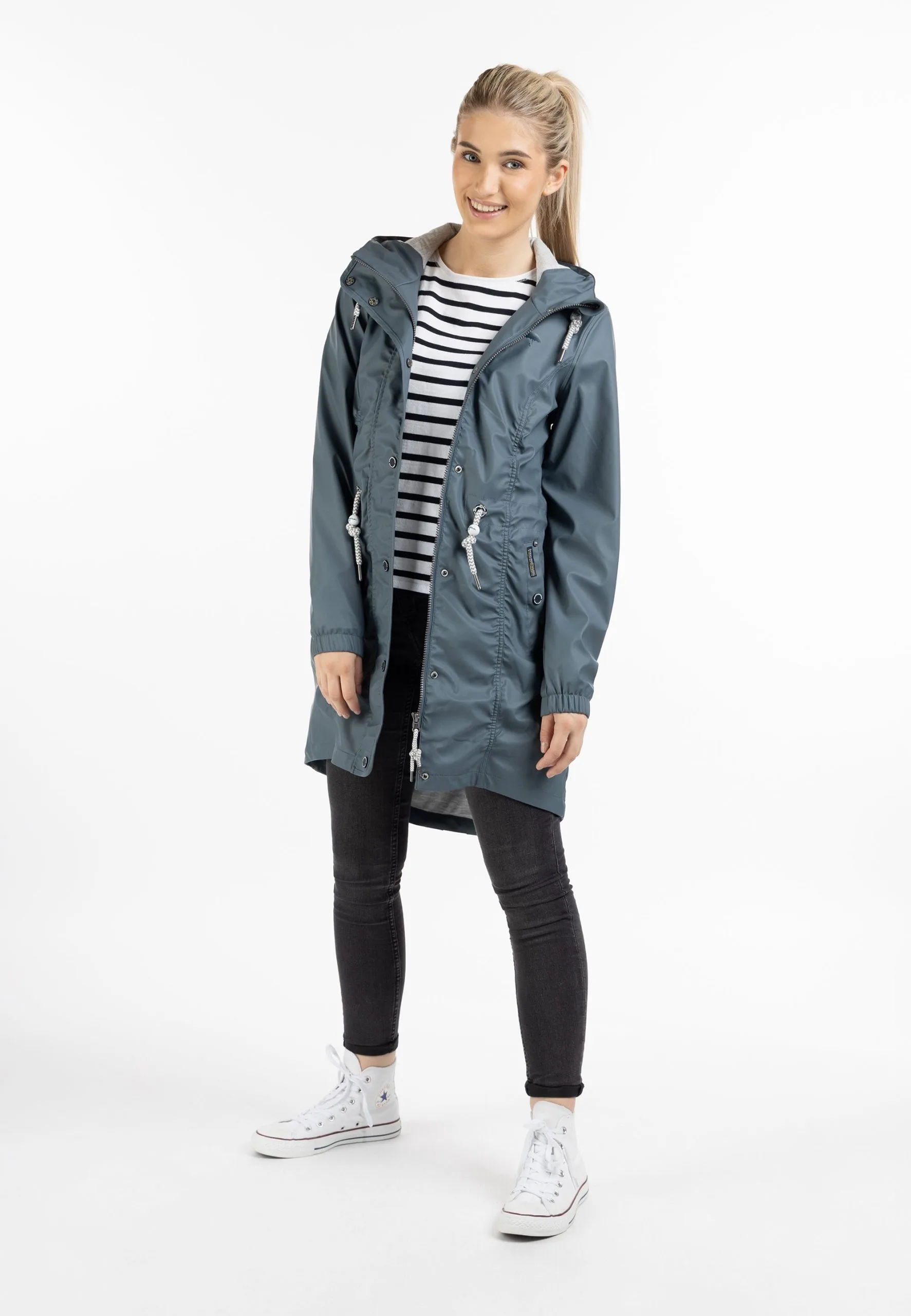 Schmuddelwedda Regen - Parka - Blue Grey 4 Schmuddelwedda Regen - Parka - Blue Grey - immagine 2